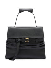 Moschino Buckle Strap Shoulder Bag BLACK