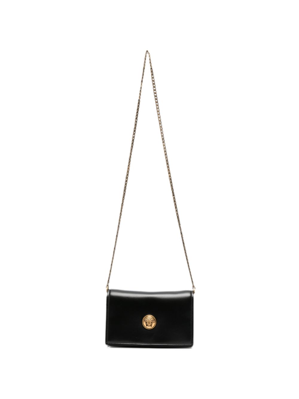 Versace Leather Shoulder Bag BLACK
