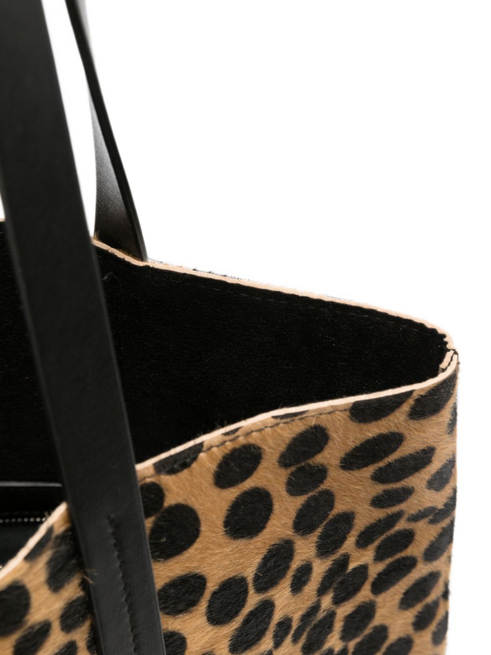Forte Forte Leopard Print Leather Bag BEIGE