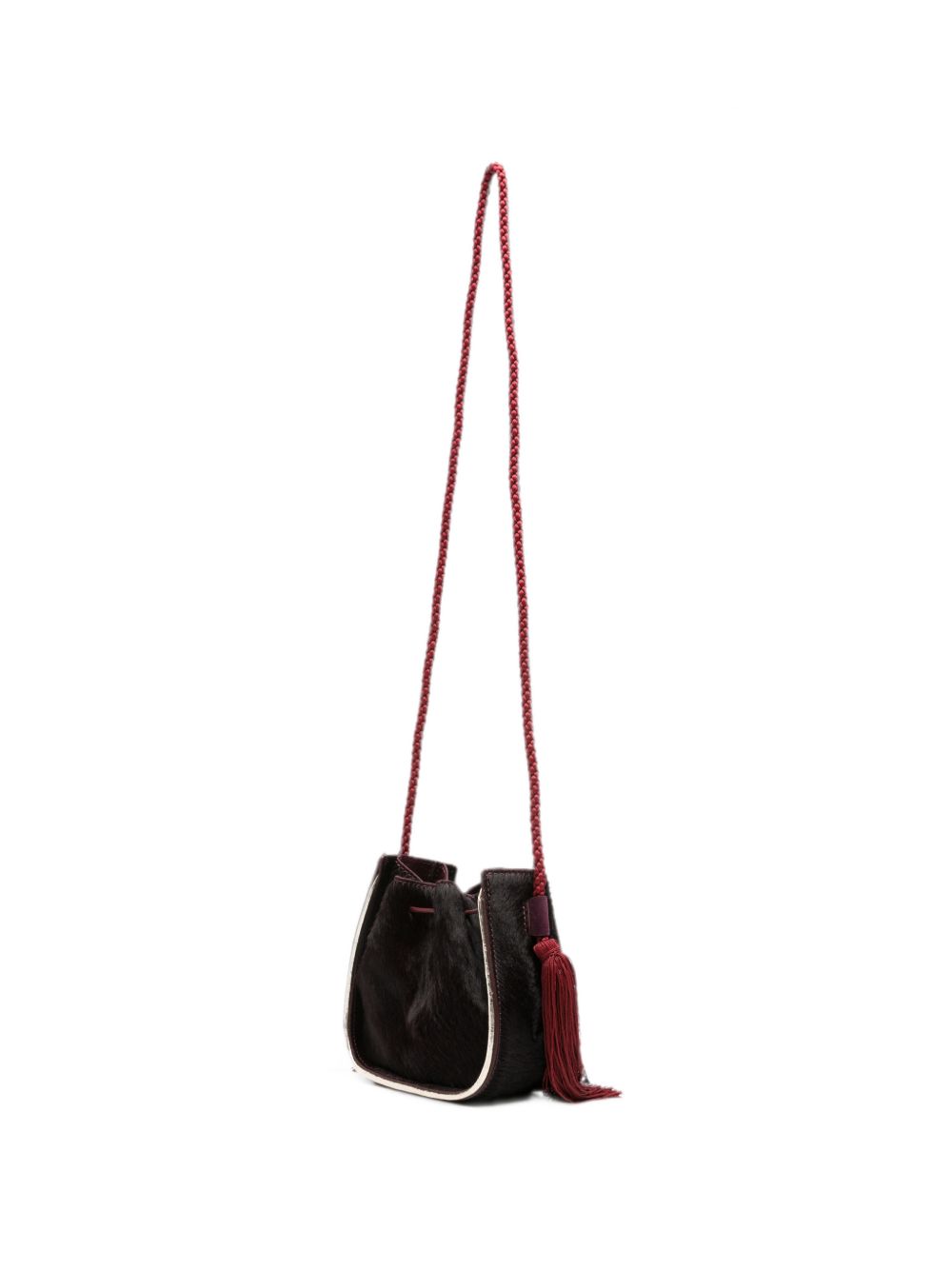Forte Forte Calf Hair Drawstring Bag BORDEAUX