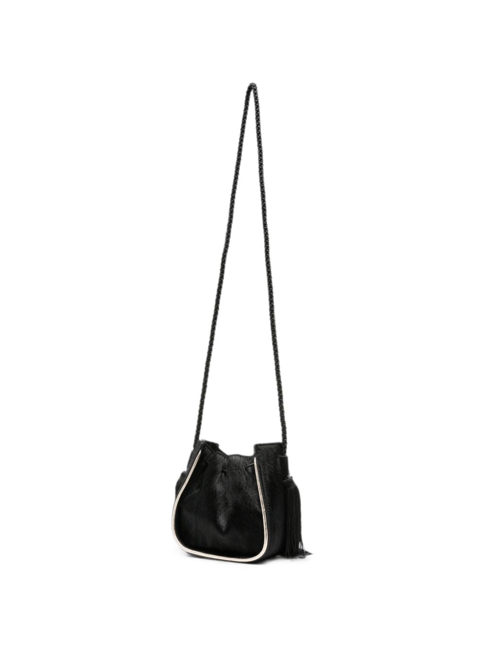 Forte Forte Calf Hair Drawstring Bag BLACK