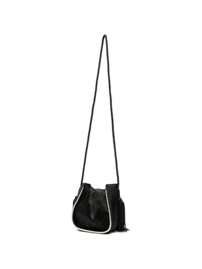 Forte Forte Calf Hair Drawstring Bag BLACK