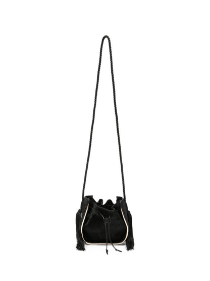 Forte Forte Calf Hair Drawstring Bag BLACK