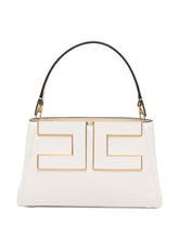 Elisabetta Franchi Logo Plaque Shoulder Bag WHITE