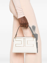 Elisabetta Franchi Logo Plaque Shoulder Bag WHITE