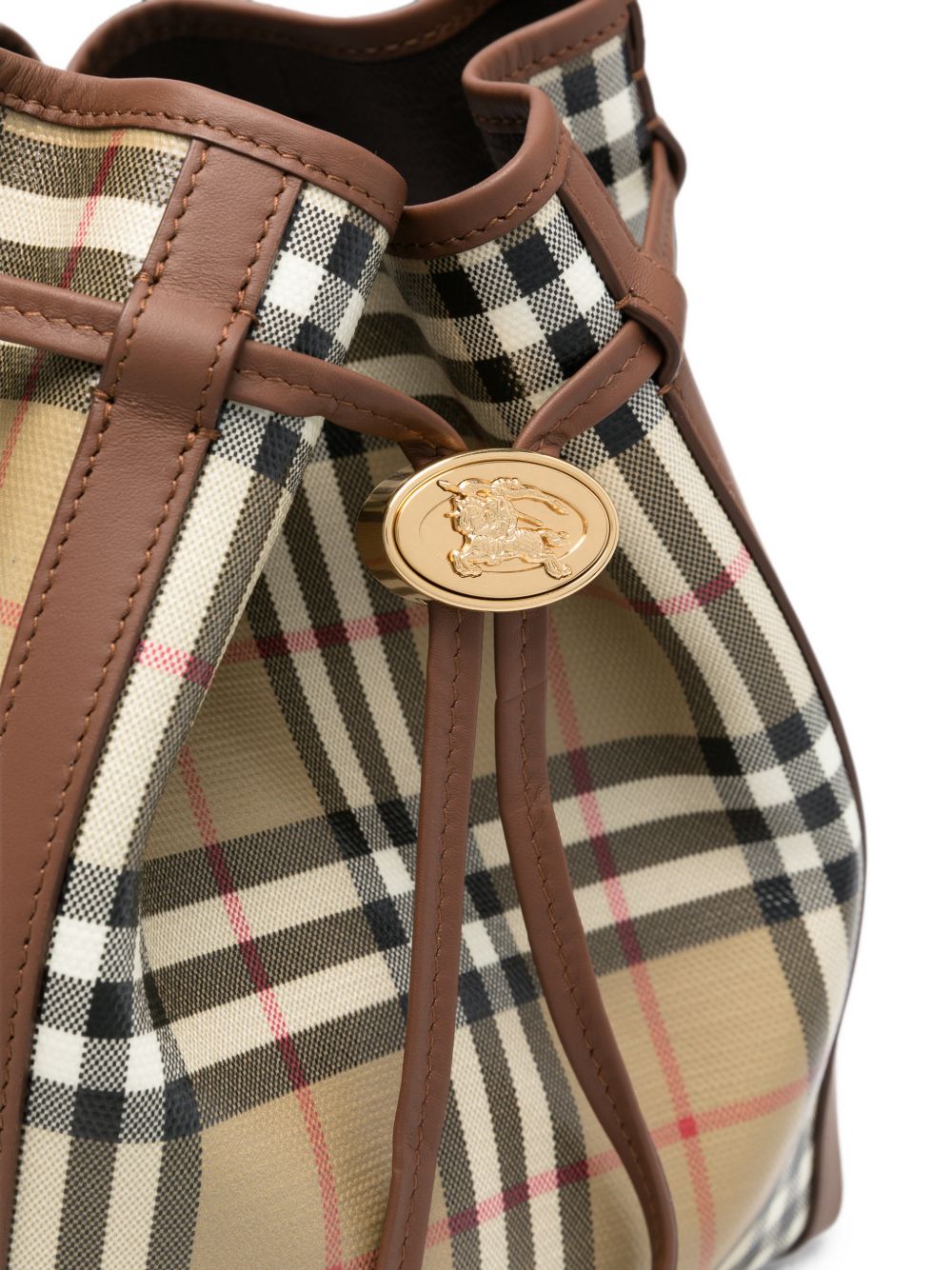 Burberry Check Canvas Drawstring Pouch BEIGE