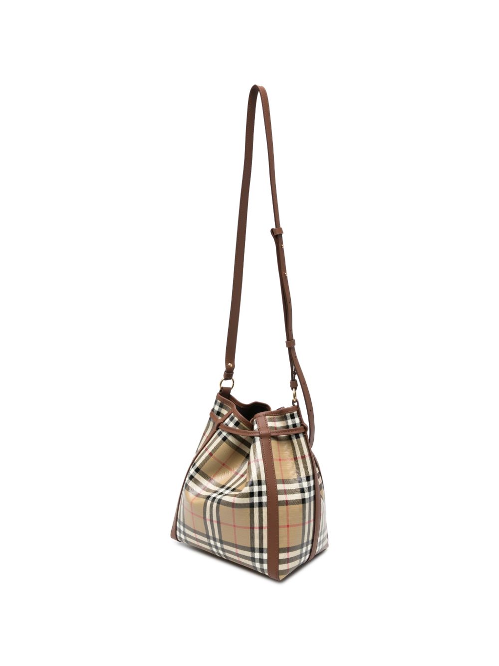 Burberry Check Canvas Drawstring Pouch BEIGE