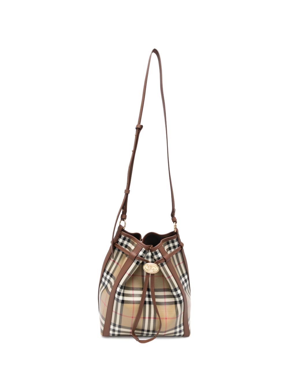 Burberry Check Canvas Drawstring Pouch BEIGE