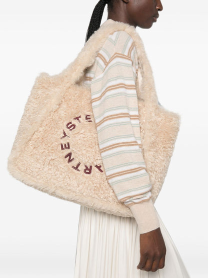 Stella McCartney Logo Canvas Tote BEIGE