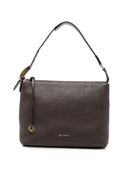 Etro Medium Leather Hobo Bag BROWN
