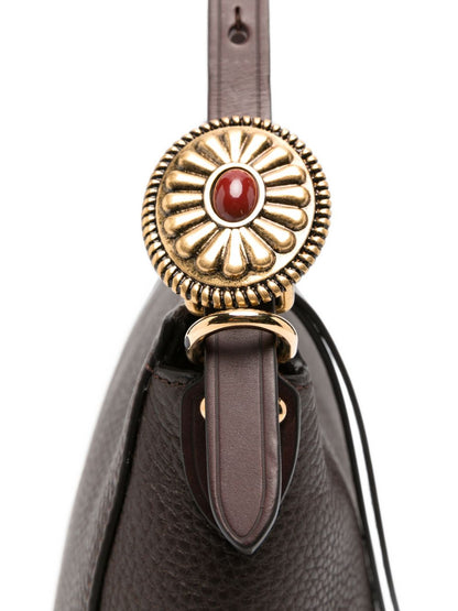 Etro Medium Leather Hobo Bag BROWN