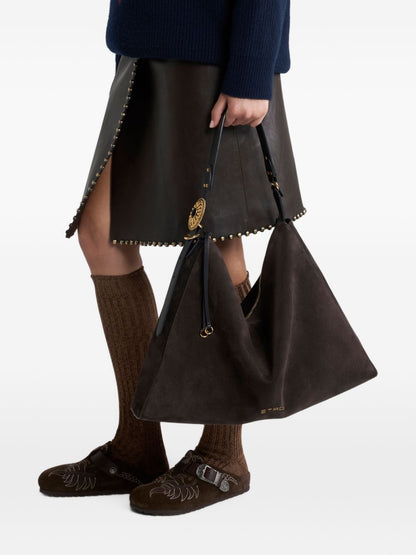 Etro Suede Hobo Bag BROWN