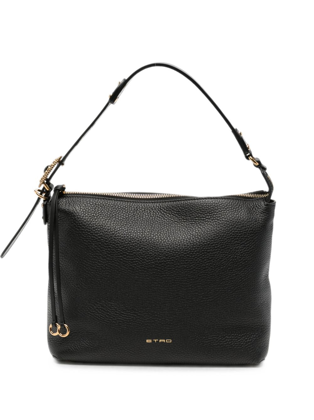 Etro Leather Hobo Bag BLACK