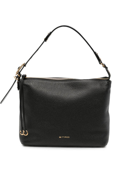 Etro Leather Hobo Bag BLACK