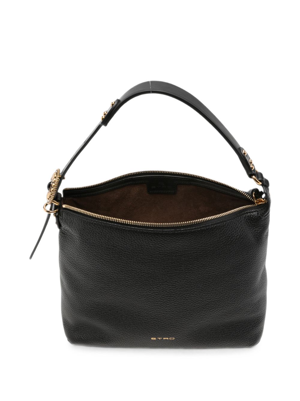 Etro Leather Hobo Bag BLACK