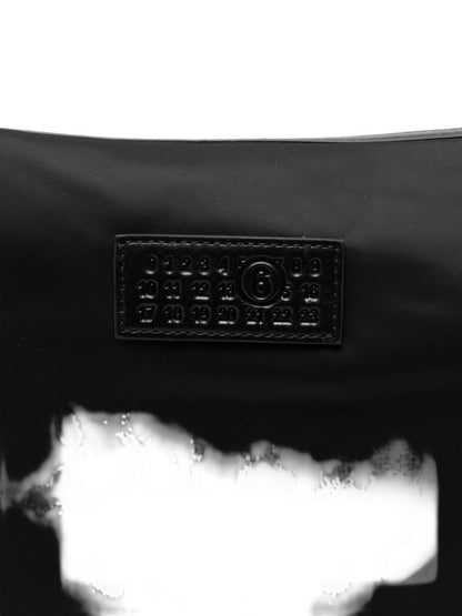 MM6 Maison Margiela Logo Nylon Shoulder Bag BLACK