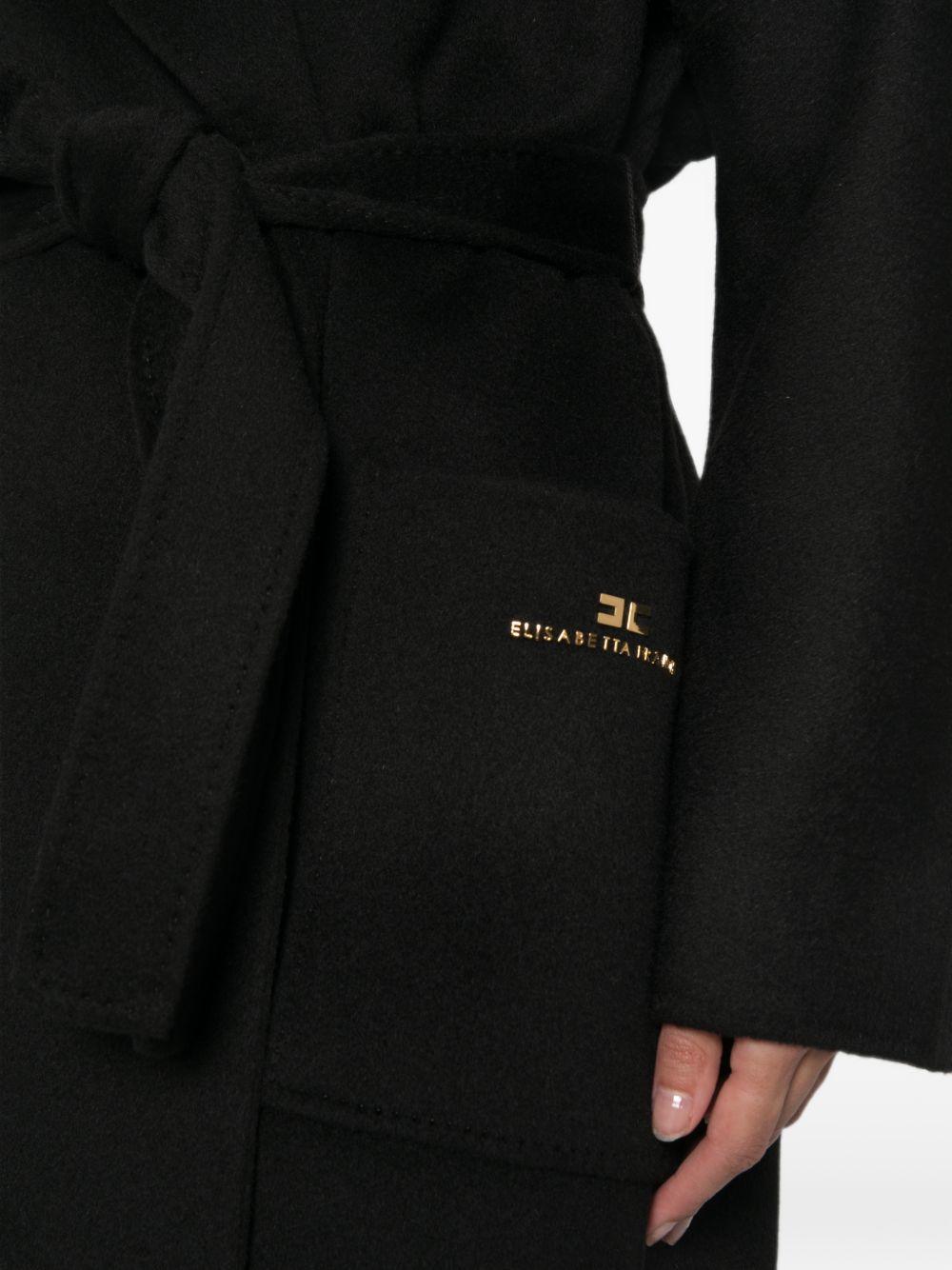 Elisabetta Franchi Coats BLACK BLACK