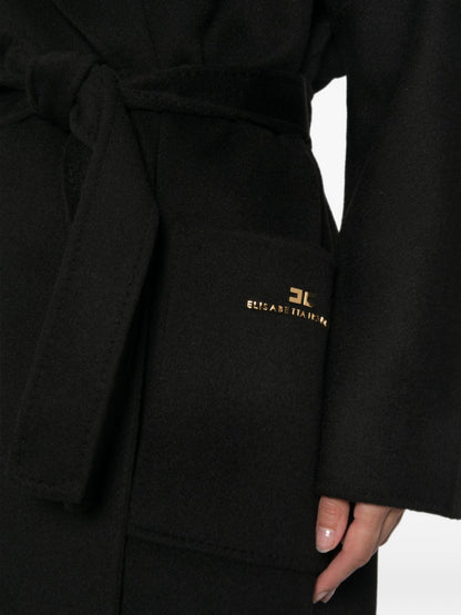 Elisabetta Franchi Coats BLACK BLACK