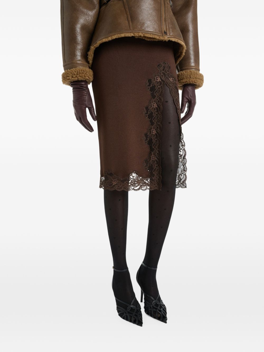Balmain Skirts BROWN BROWN
