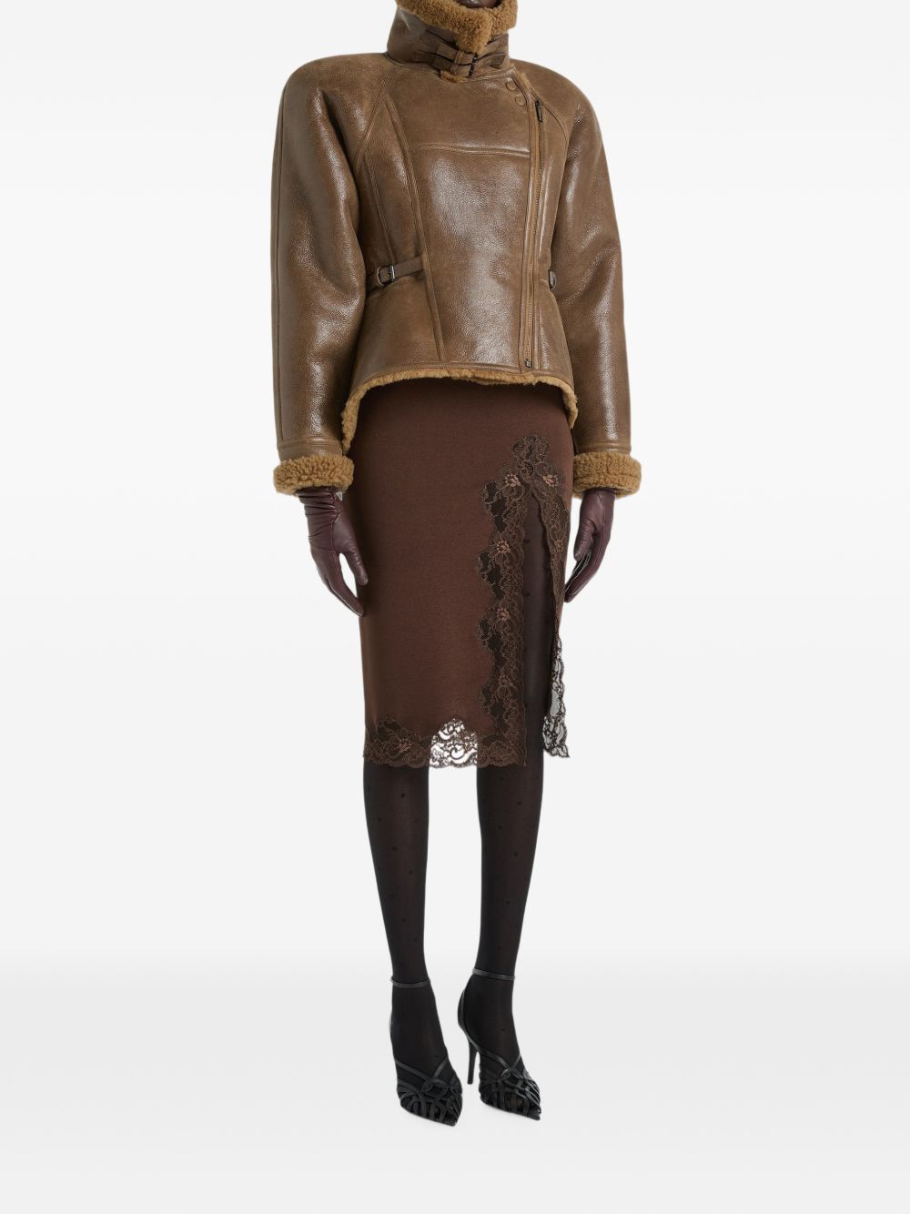Balmain Skirts BROWN BROWN