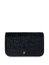 Elisabetta Franchi Crocodile-Effect Shoulder Bag BLACK