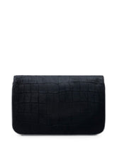 Elisabetta Franchi Crocodile-Effect Shoulder Bag BLACK