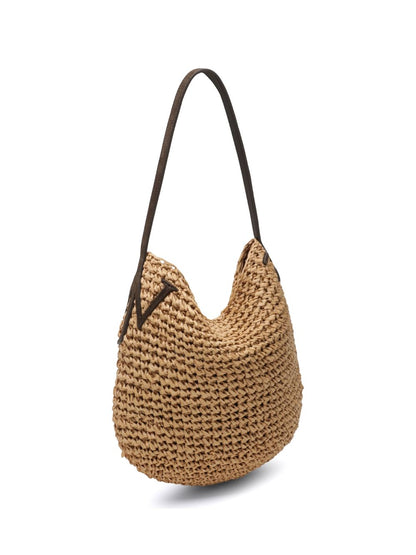JW Anderson Anchor Logo Raffia Tote BEIGE