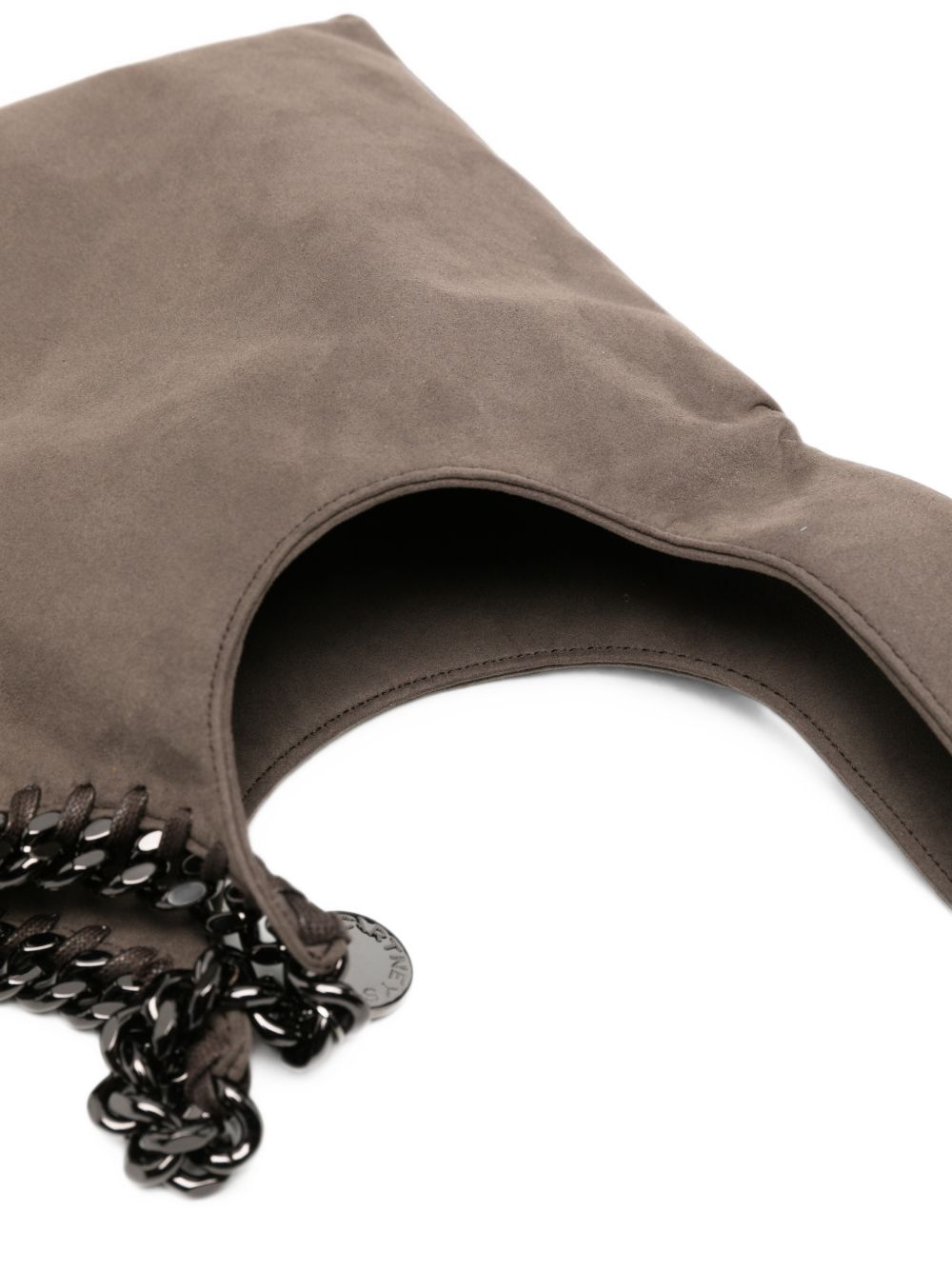Stella McCartney Chain-Trim Suede Shoulder Bag BROWN
