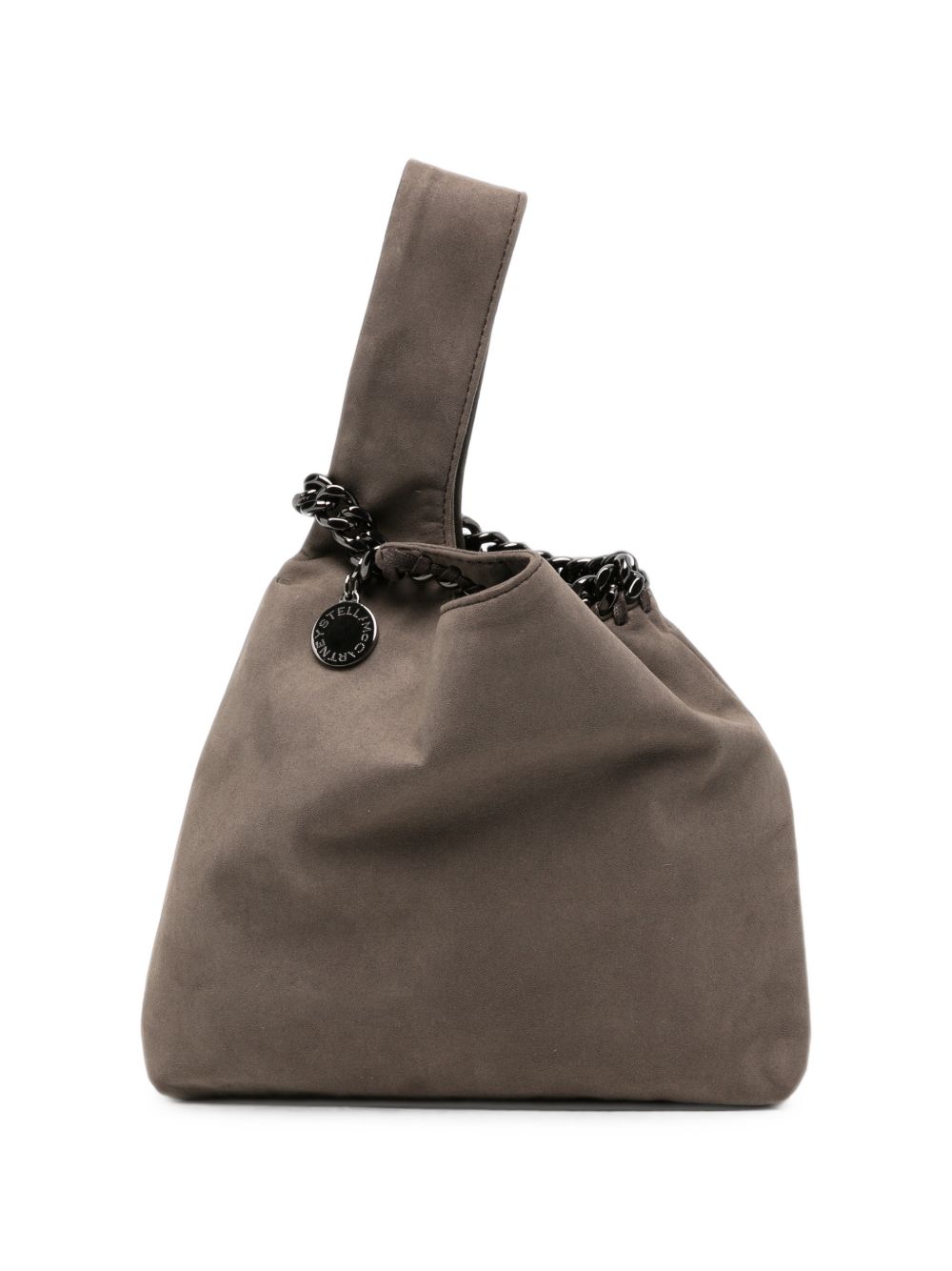 Stella McCartney Chain-Trim Suede Shoulder Bag BROWN