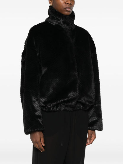 Forte Forte Coats BLACK BLACK