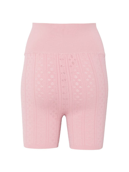 JW Anderson Pointelle Knit Bow Shorts PINK