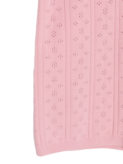 JW Anderson Pointelle Knit Bow Shorts PINK
