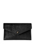 Elisabetta Franchi Crocodile-Effect Flap Clutch BLACK