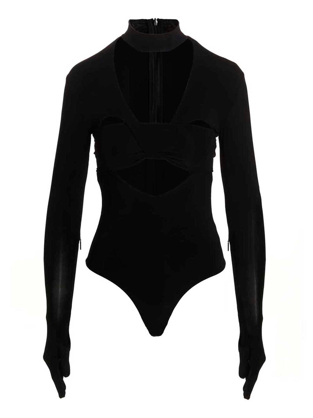 Ambush Heart Shaped Gloves Bodysuit Black