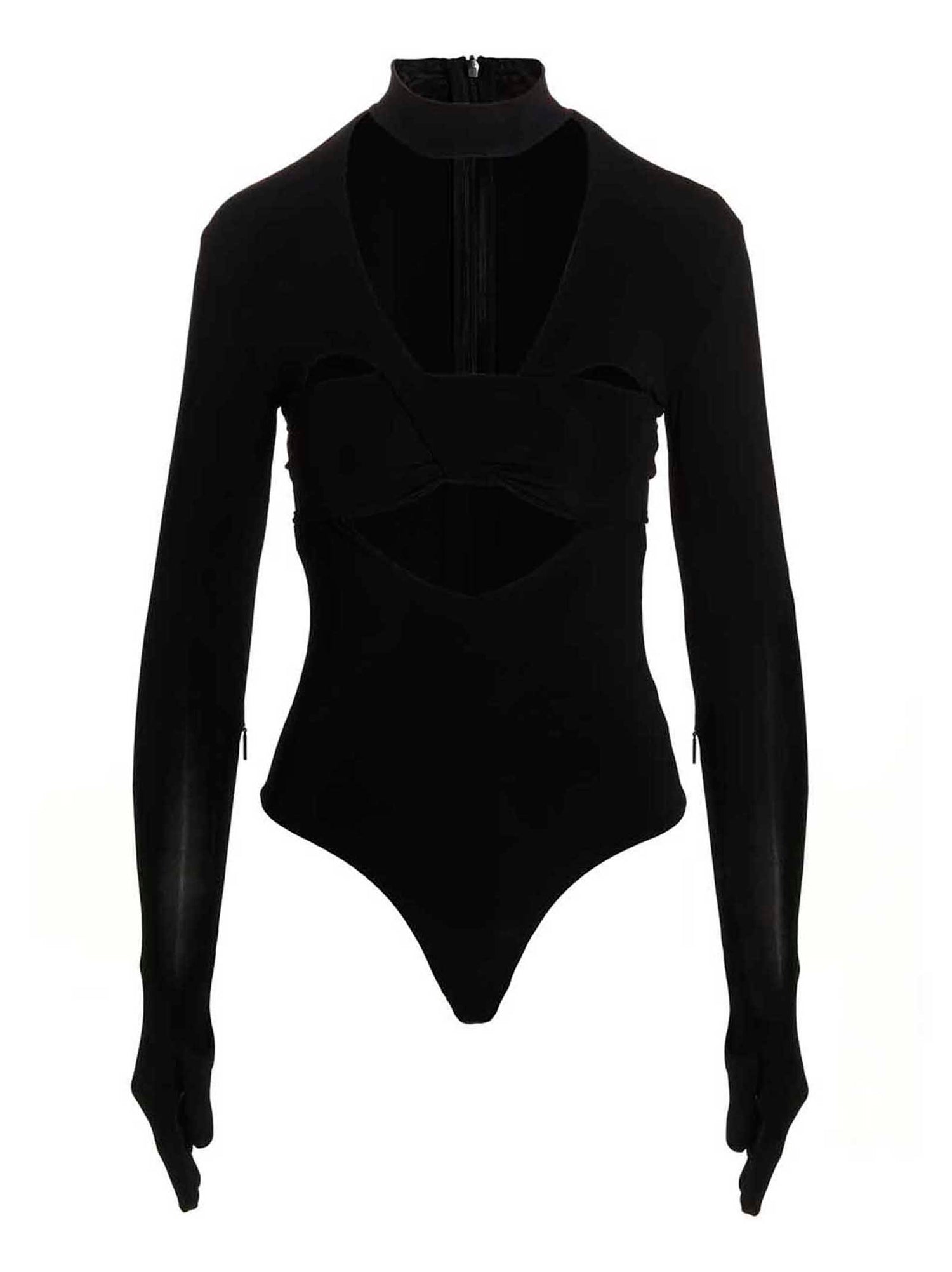 Ambush Heart Shaped Gloves Bodysuit Black
