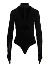 Ambush Heart Shaped Gloves Bodysuit Black