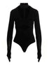 Ambush Heart Shaped Gloves Bodysuit Black