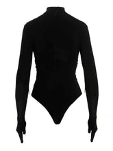 Ambush Heart Shaped Gloves Bodysuit Black