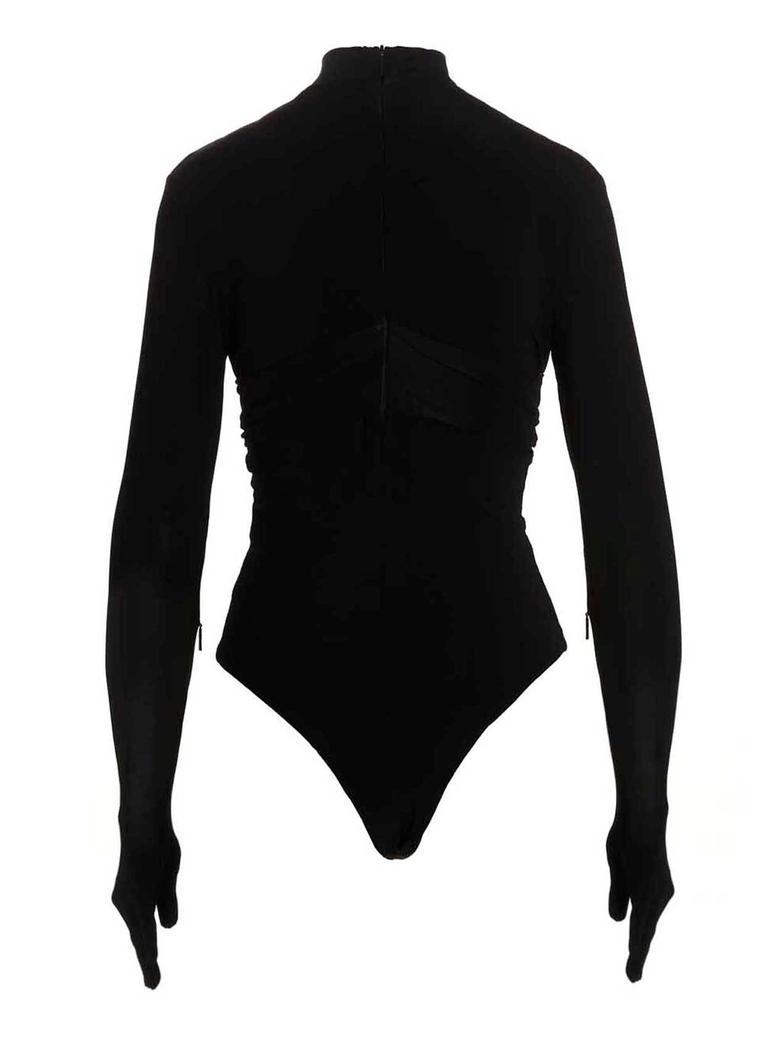 Ambush Heart Shaped Gloves Bodysuit Black