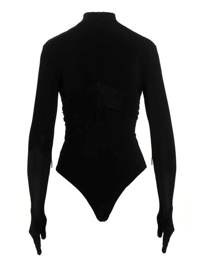 Ambush Heart Shaped Gloves Bodysuit Black
