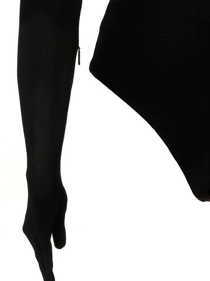 Ambush Heart Shaped Gloves Bodysuit Black