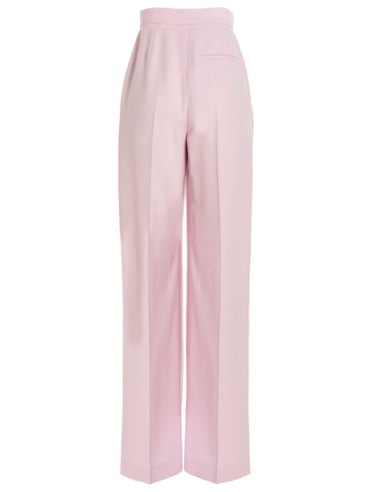 Alexander McQueen Pants With Front Pleats Pink