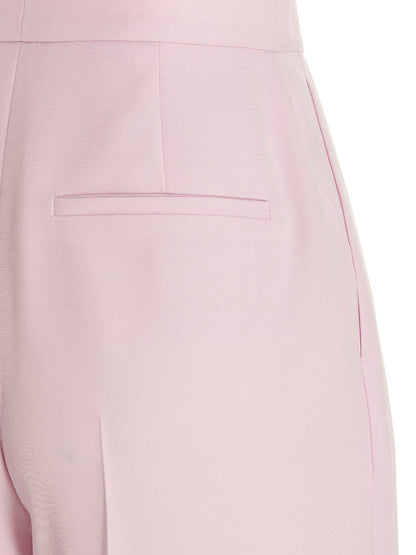 Alexander McQueen Pants With Front Pleats Pink
