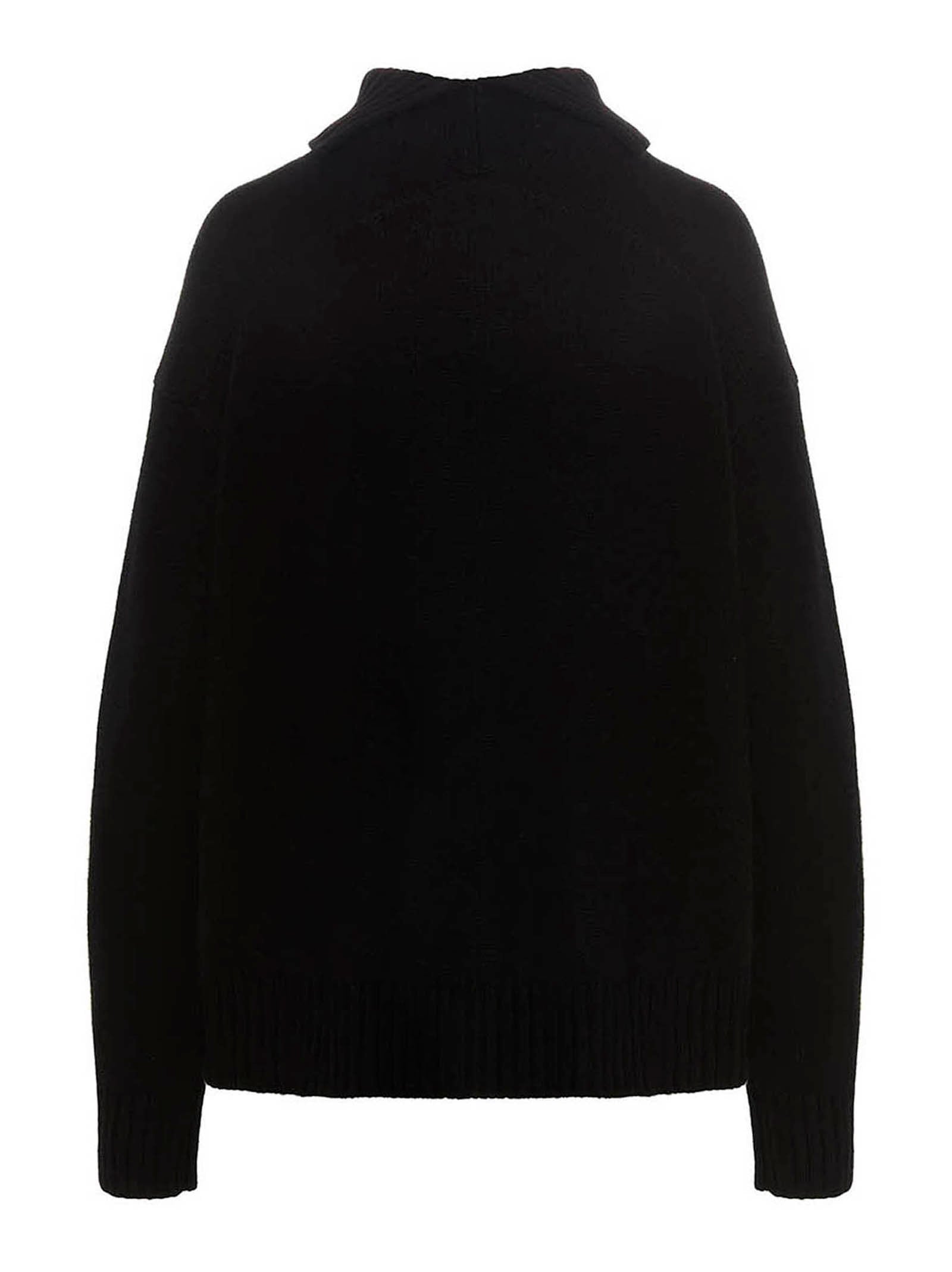 Jil Sander Cashmere Blend Sweater Black