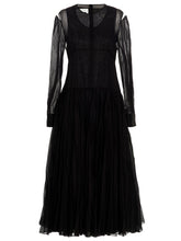 Jil Sander Pleated Skirt Dress Black