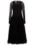 Jil Sander Pleated Skirt Dress Black
