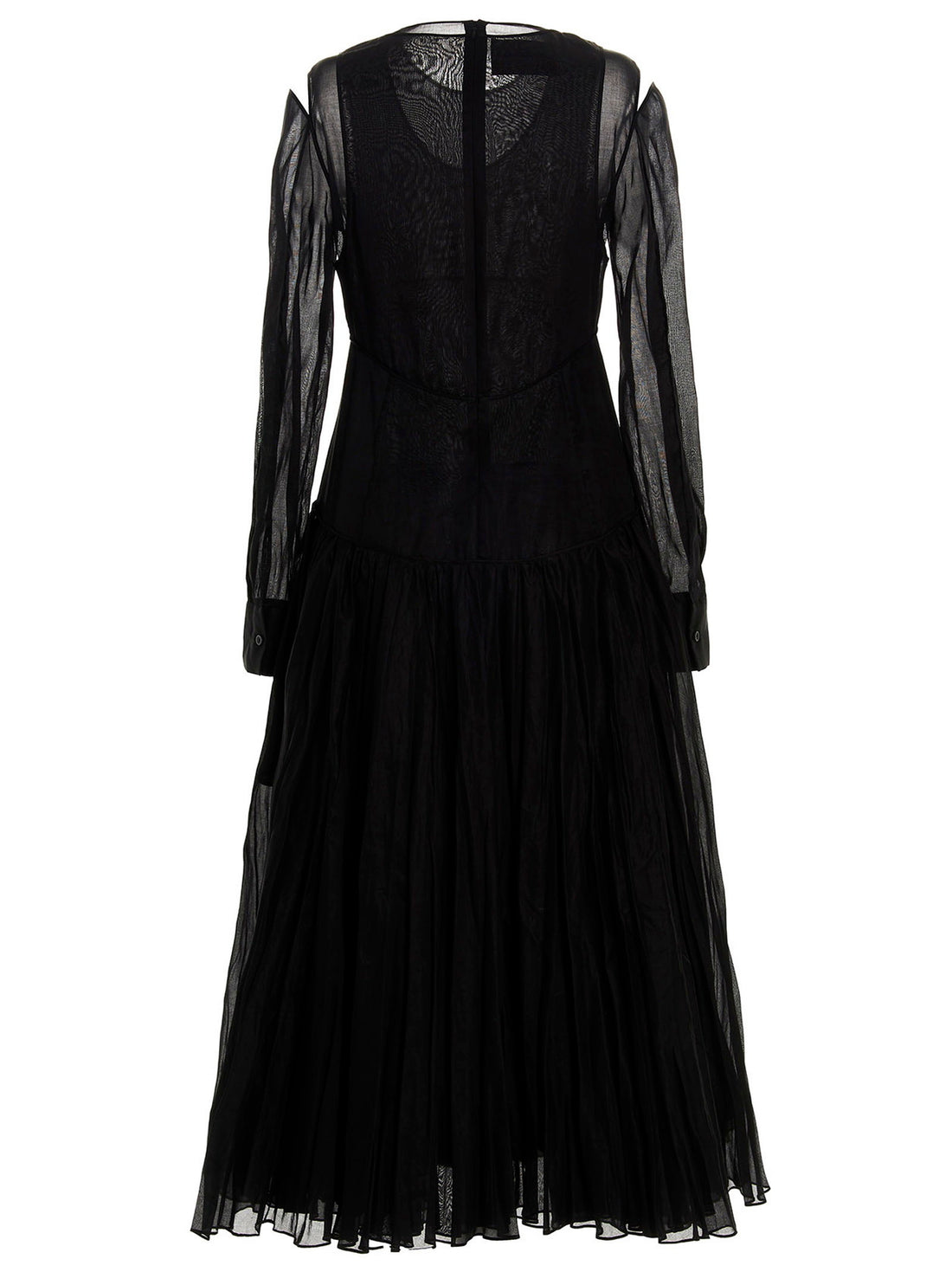 Jil Sander Pleated Skirt Dress Black