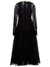 Jil Sander Pleated Skirt Dress Black