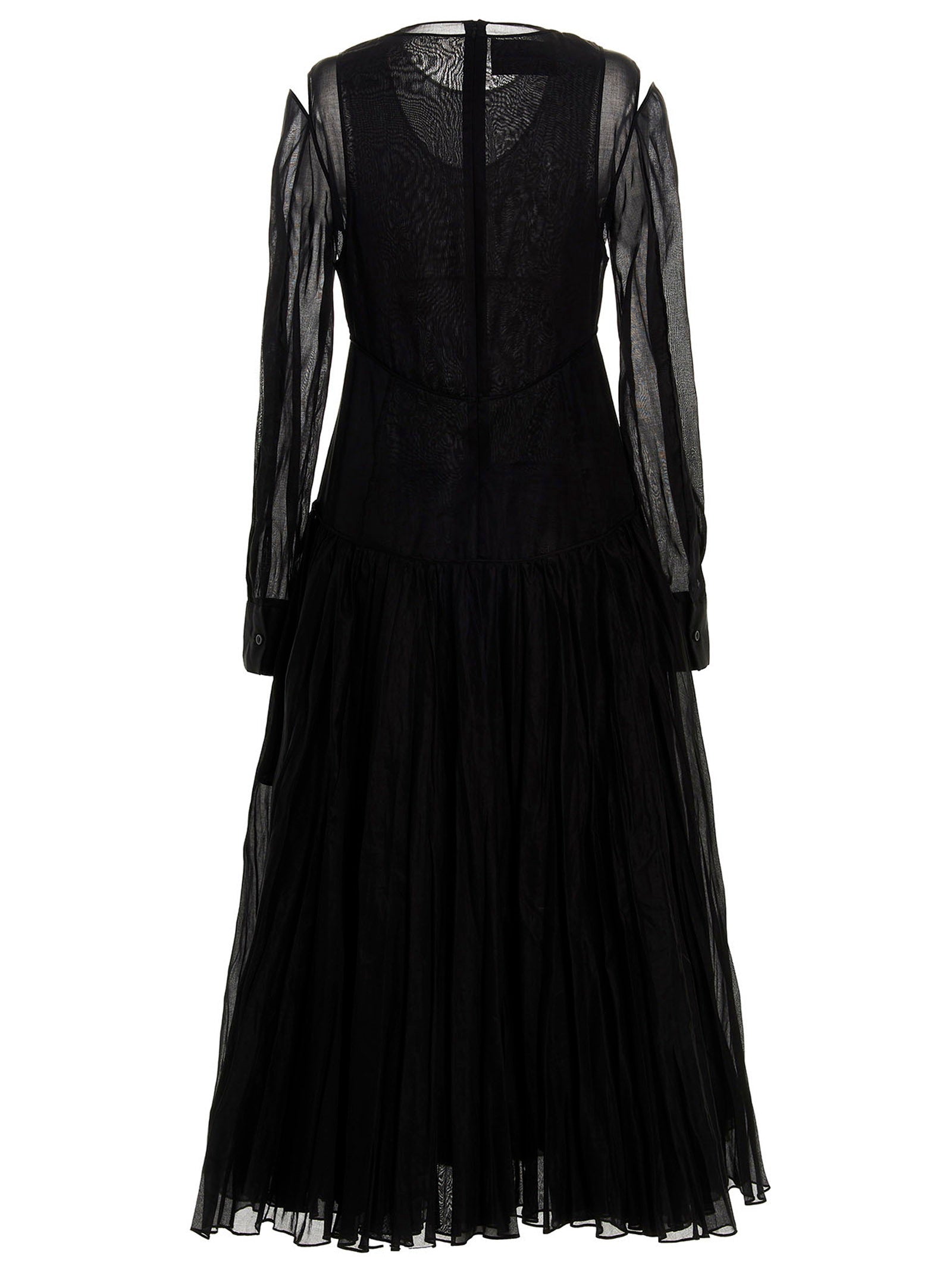 Jil Sander Pleated Skirt Dress Black