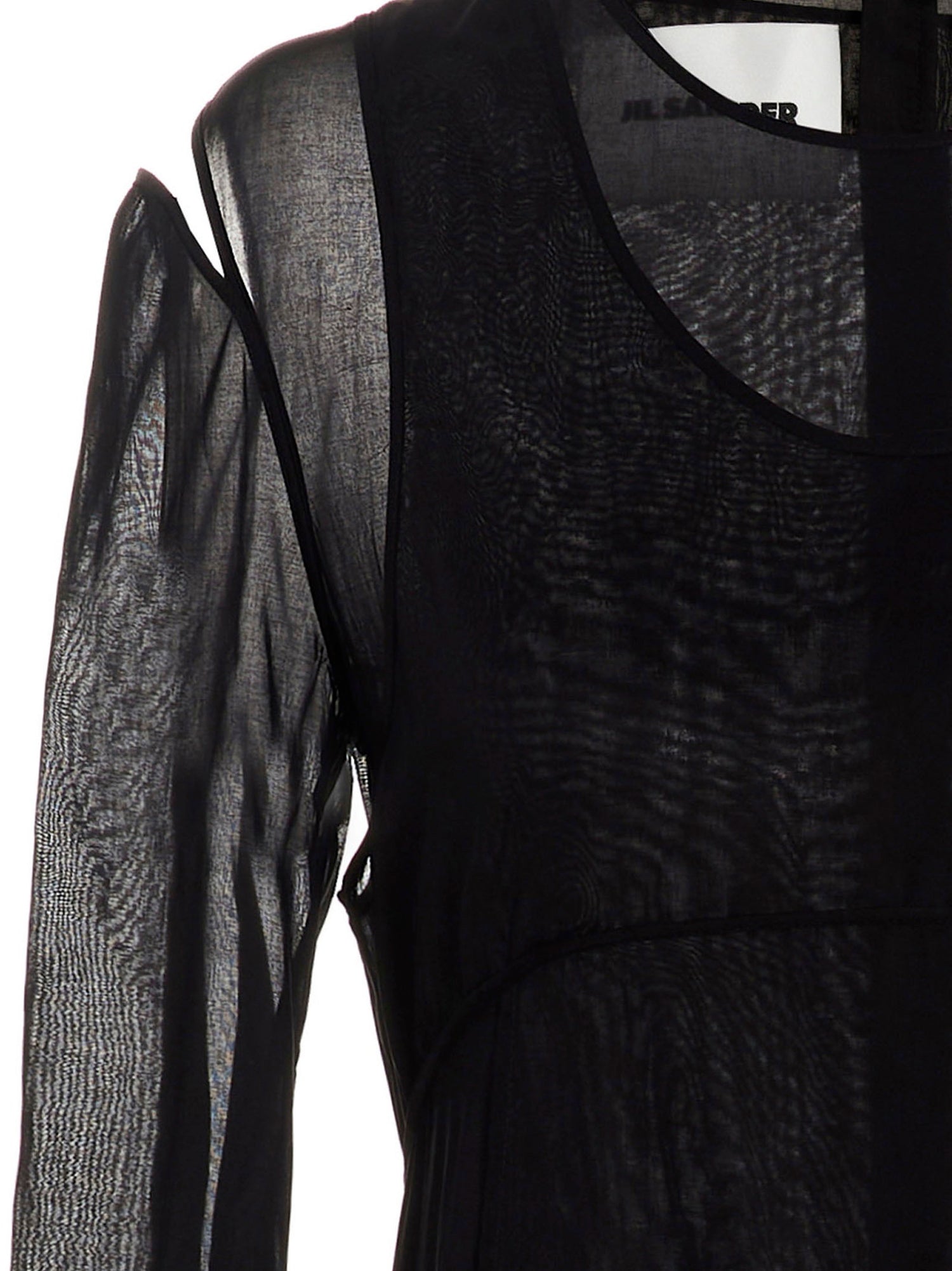 Jil Sander Pleated Skirt Dress Black